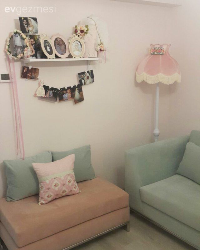 Lambader, Mavi, Pembe, Puf, Duvar dekorasyonu