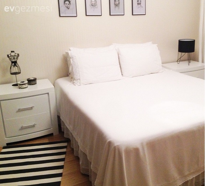 Beyaz, Halı, Yatak Odası