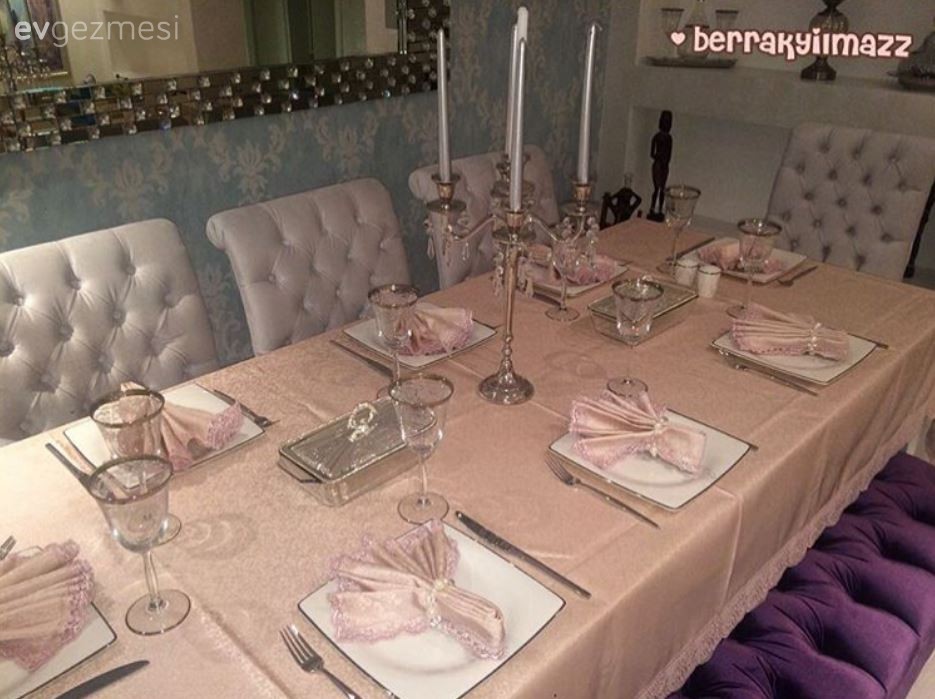 Pembe, Sunum, Yemek Odası