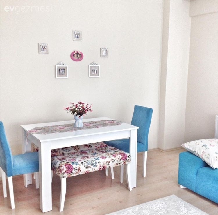 Duvar dekorasyonu, Mavi, Yemek Odası