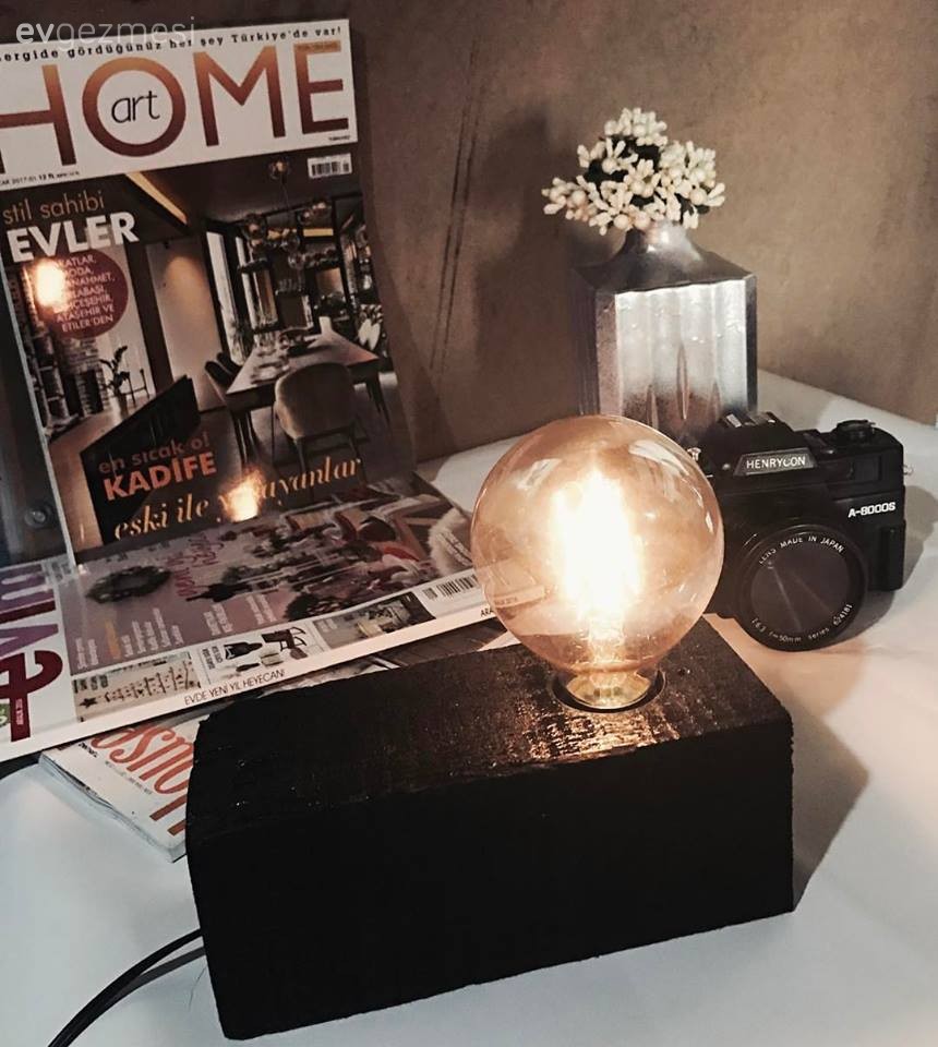 Dekoratif Ahşap Masa Aydınlatması