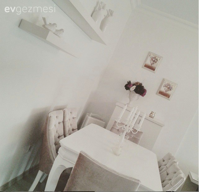 Kahverengi ve beyazlarla döşeli zarif bir ev