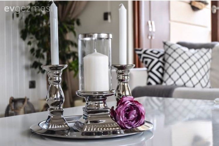Salon, Dekoratif Objeler, Gümüş, Mum