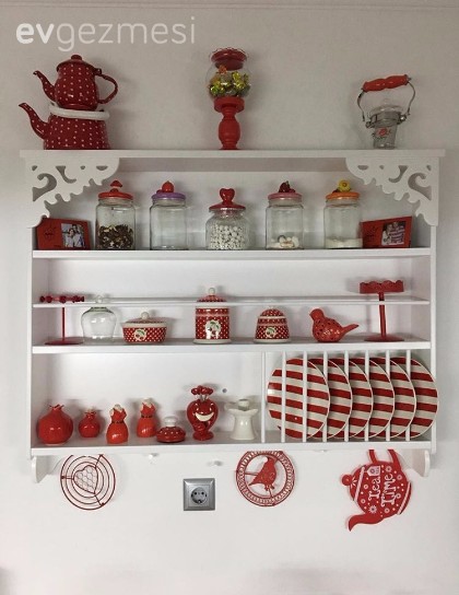 Beyaz mutfak, Country mutfak, Kırmızı, Kırmızı mutfak, Mutfak, Terek