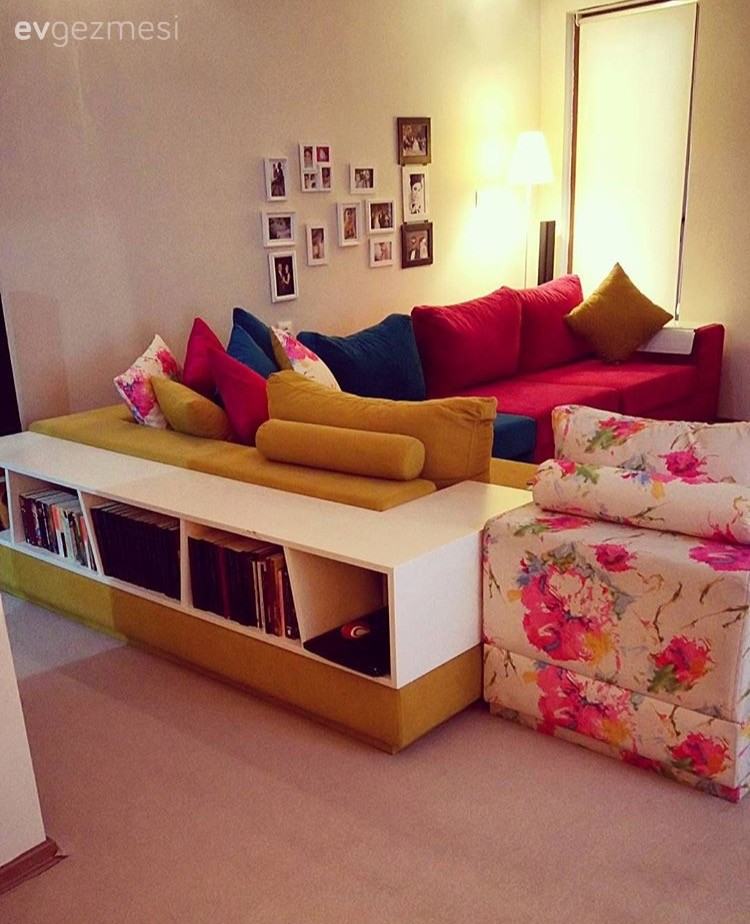 Özgül hanımın enerjik oturma odası..