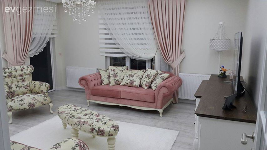 Fon perde, Halı, Pembe, Perde, Salon