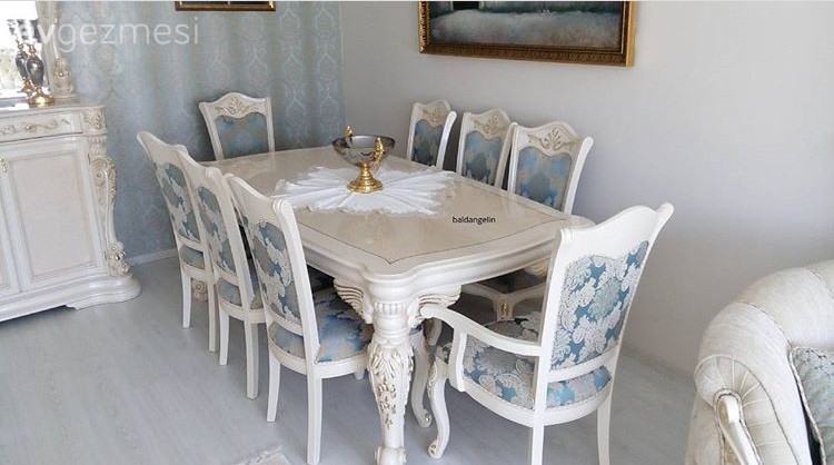 Altın, Avangart, Mavi, Salon, Yemek Odası