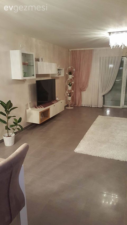 Halı, Pembe, Perde, Salon, Tv ünitesi