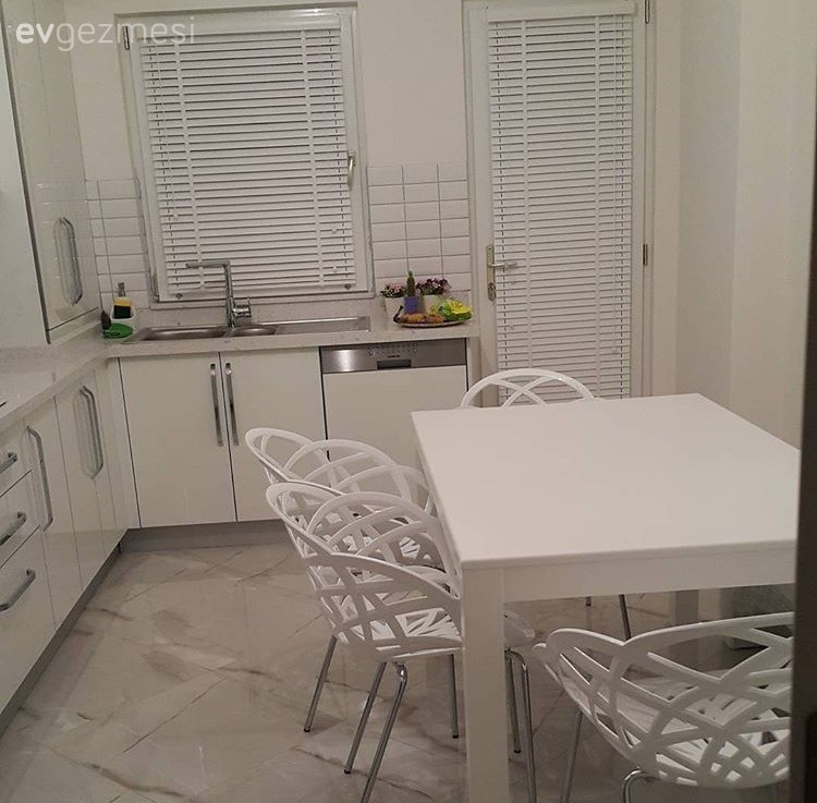 Beyaz mutfak, Modern mutfak, Mutfak, Mutfak masası