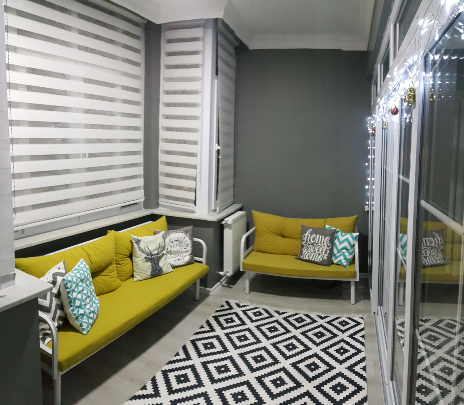 Her bolumu farkli renk olan evim