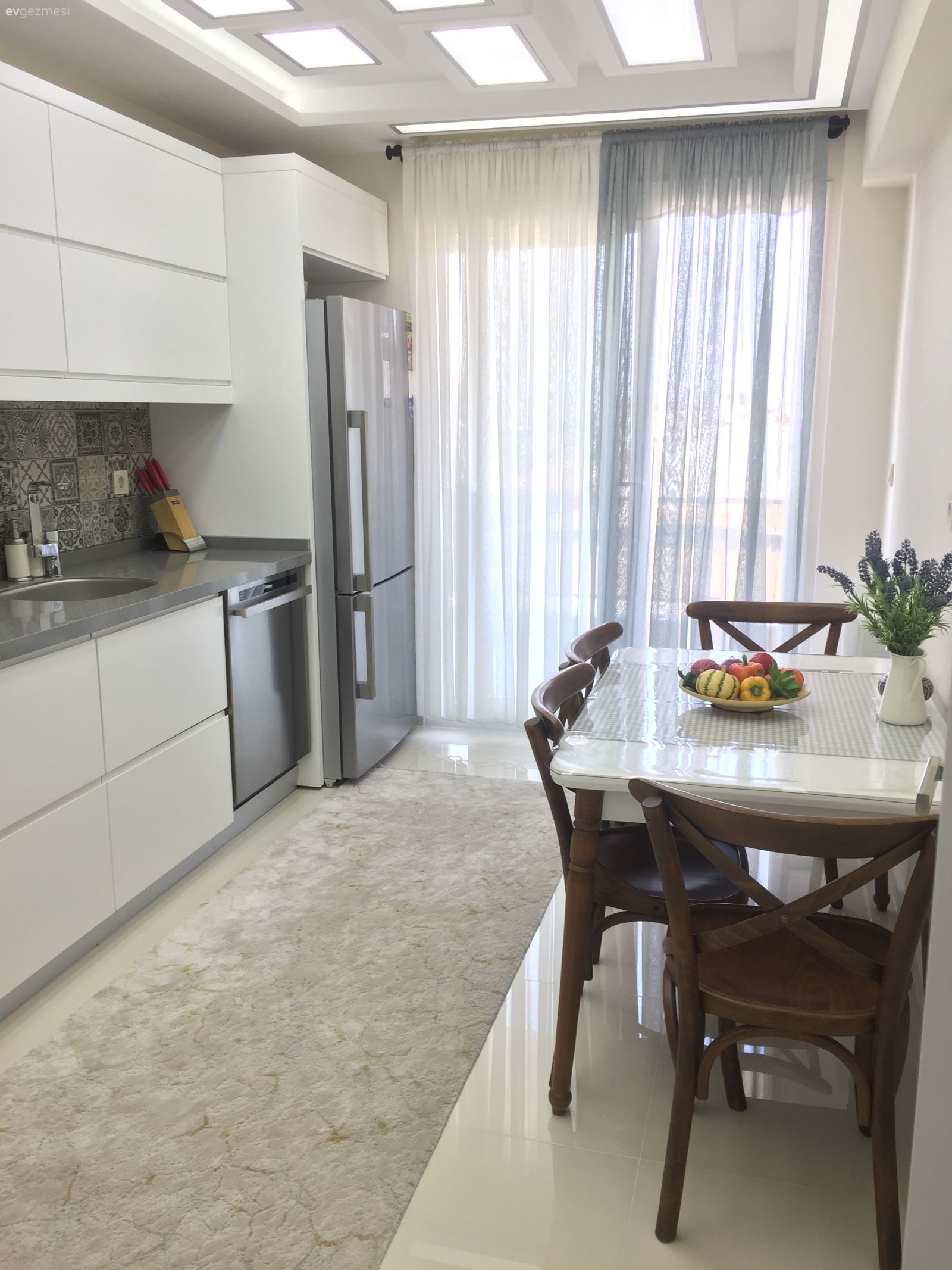 Mutfak halısı, Mutfak masası, Mutfak, Modern mutfak, Beyaz mutfak