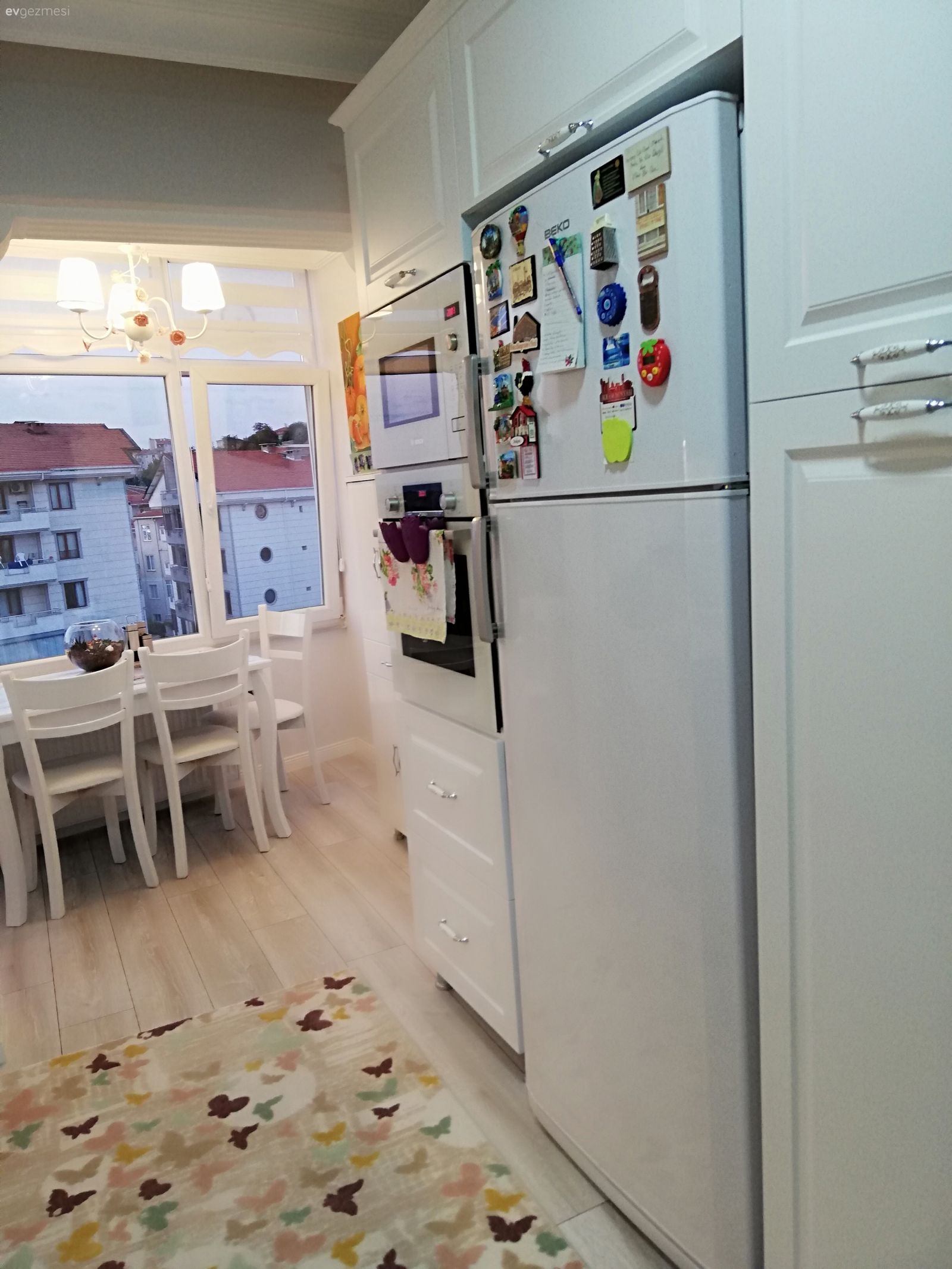 Beyaz mutfak, Mutfak, Mutfak masası, Country mutfak, Mutfak halısı