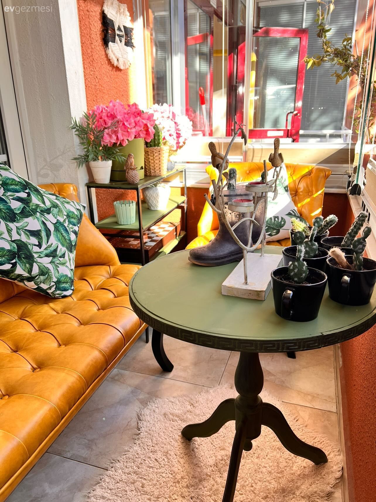 Balkon, Sarı, Yeşil, Hardal