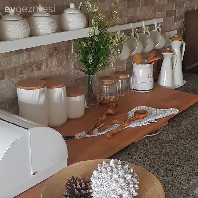 Tezgah arası doğal taş, Mutfak tezgahı, Mutfak, Mutfak aksesuarları, Beyaz