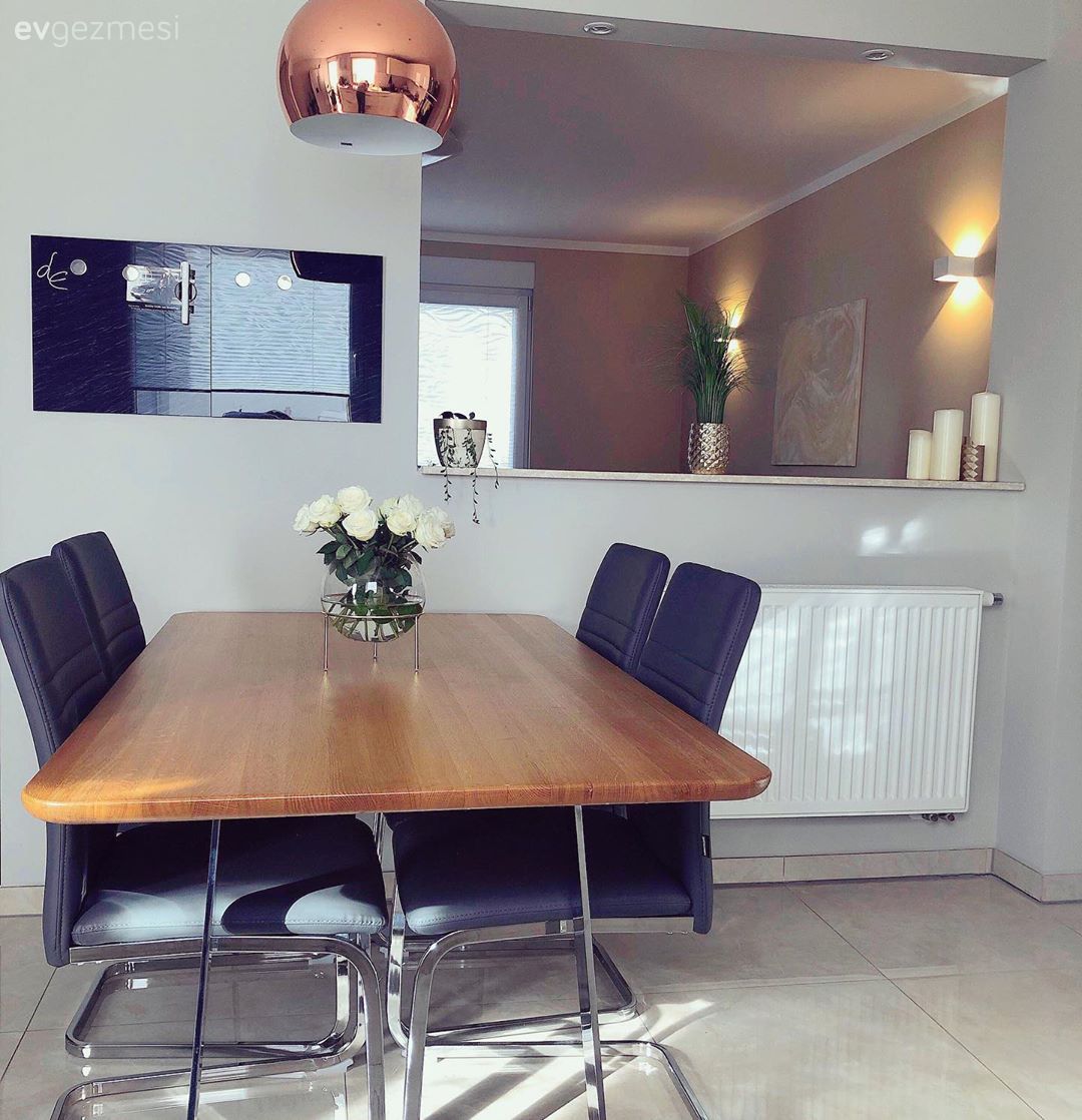 Mutfak masası, Sandalye, Ahşap masa, Füme, Beyaz, Sarkıt, Aydınlatma