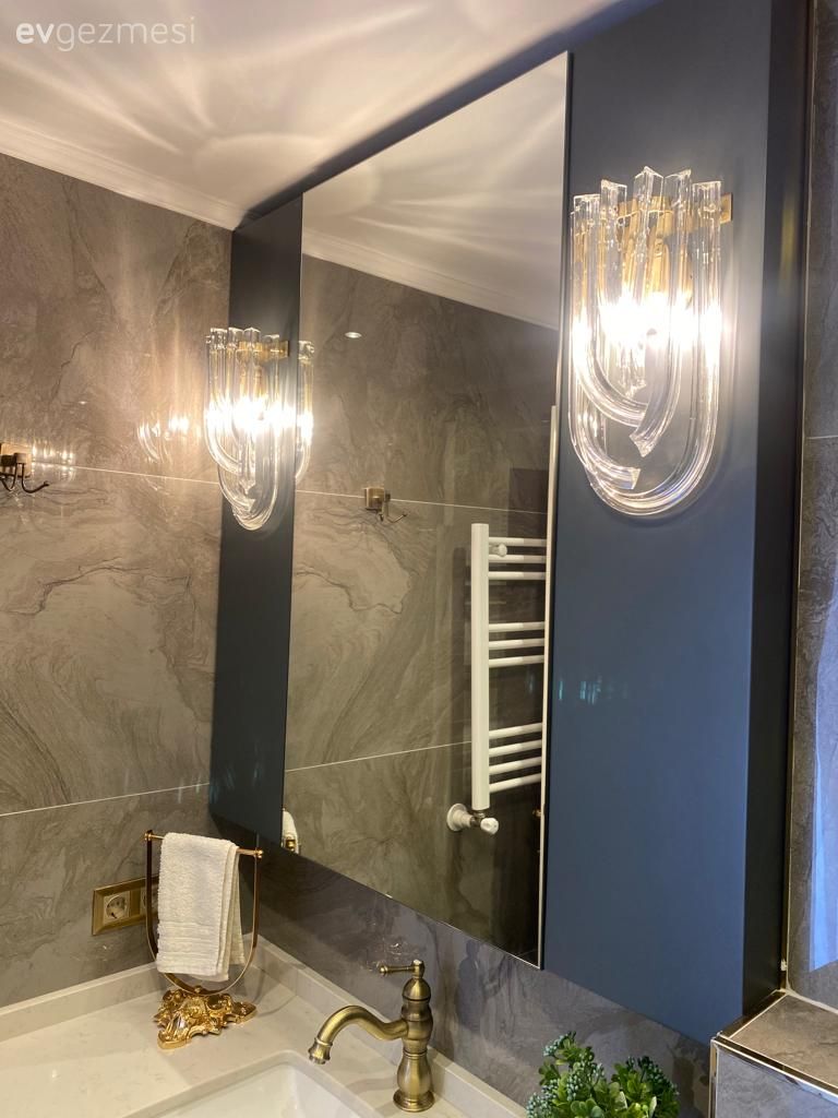 Banyo, Antrasit  , Vizon, Beyaz, Banyo dolabı, Banyo aynası, Aplik, Aydınlatma, Banyo seramikleri, Spot aydınlatma