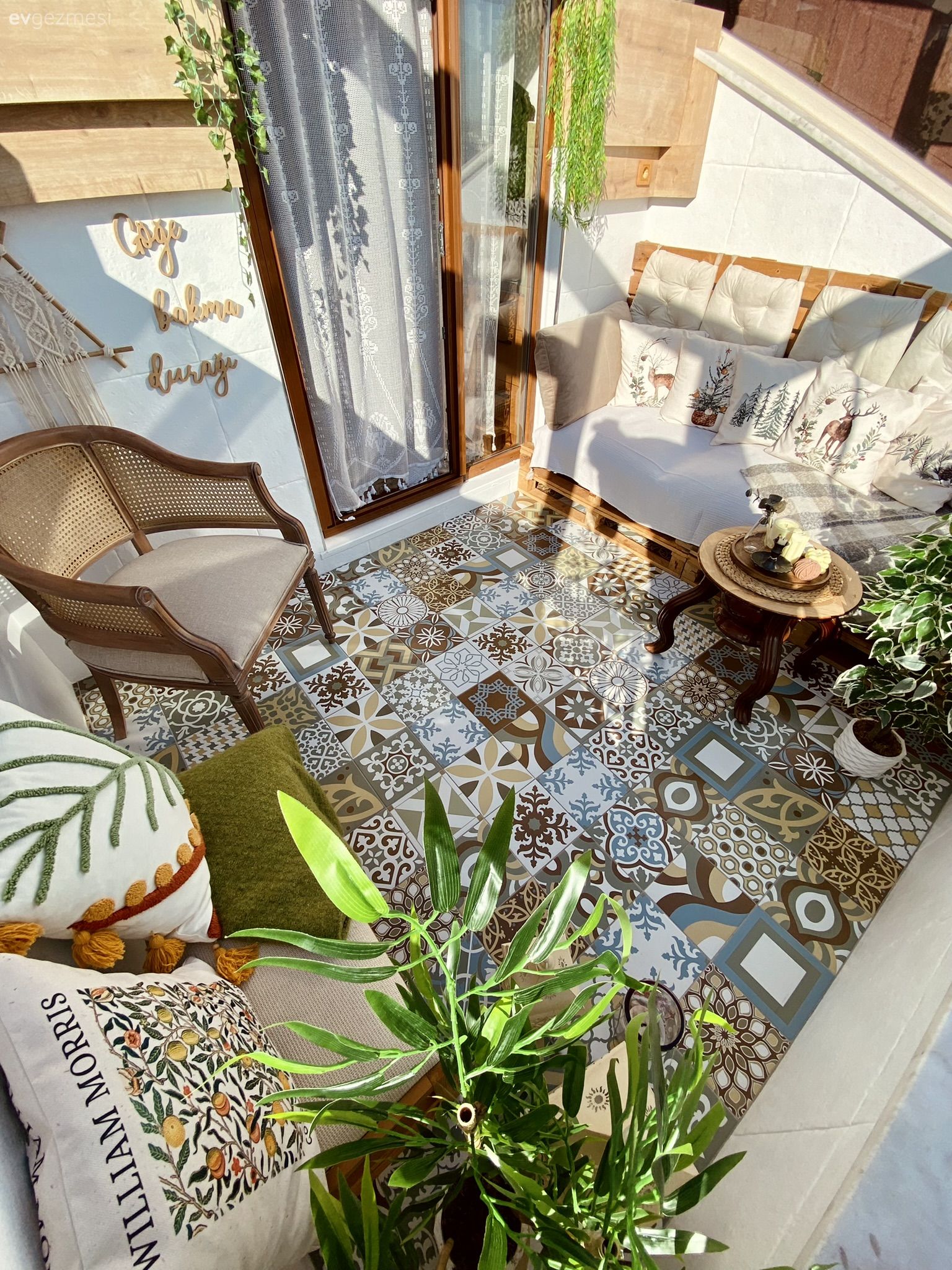 Teras, Beyaz, Ahşap Mobilya, Ev bitkisi