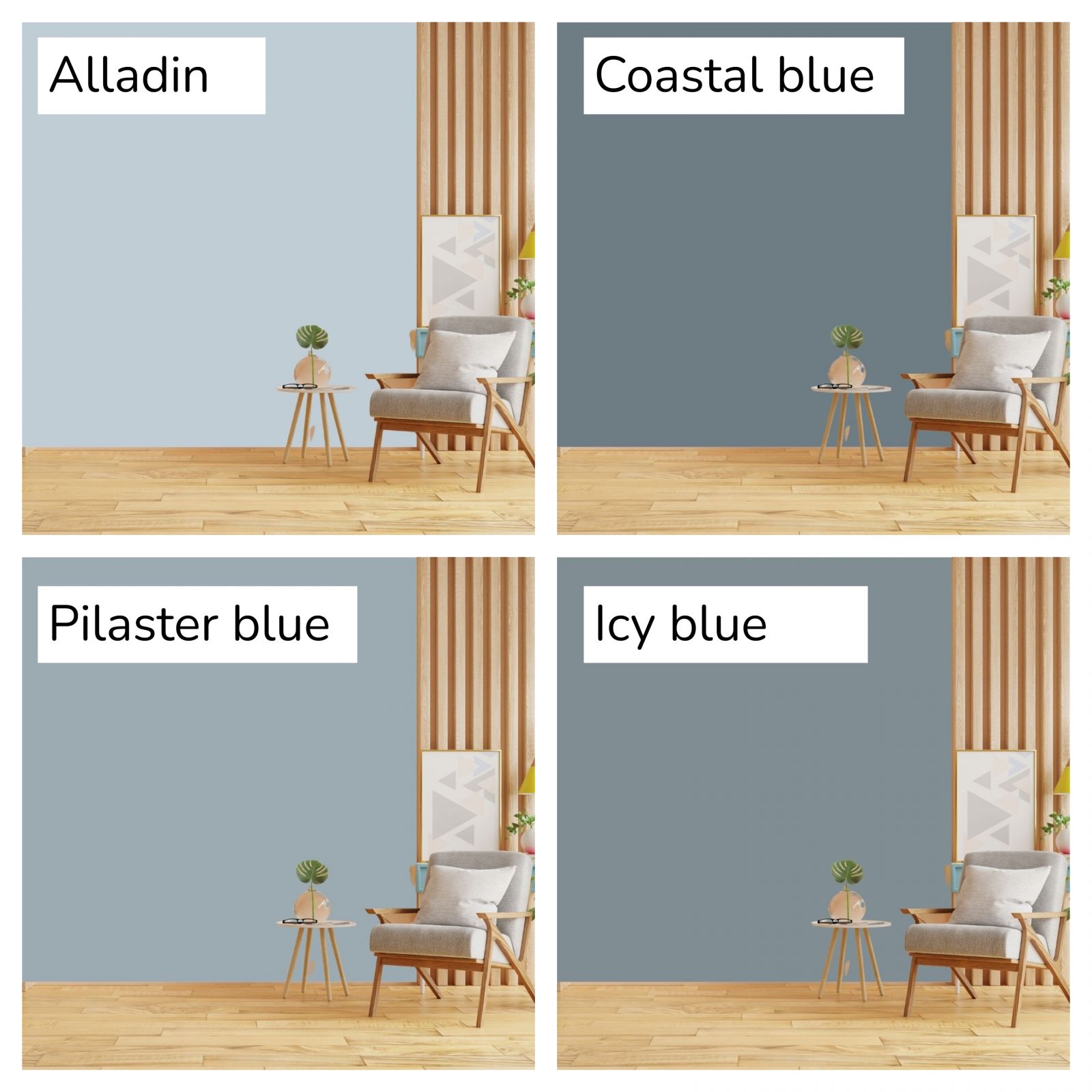 Boya Markalarının Kartelalarından Mavi Duvar Boyası Renkleri