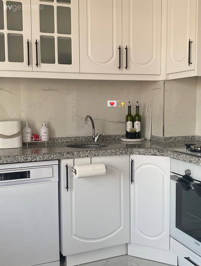 Beyaz, Siyah, Mutfak aksesuarları, Mutfak, Tezgah arası seramik, Mutfak tezgah arası