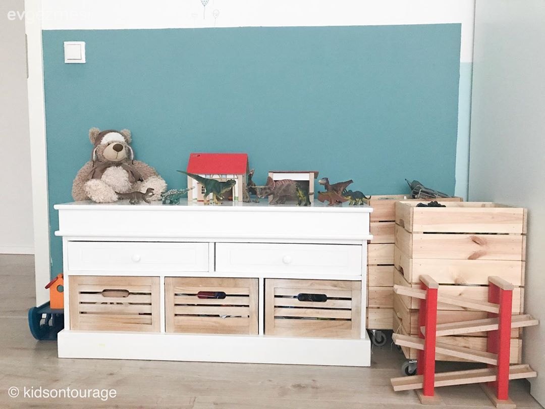 Çocuk Odası, Beyaz, Mavi, Duvar boyama, Duvar dekorasyonu, Çocuk odası duvar dekorasyonu