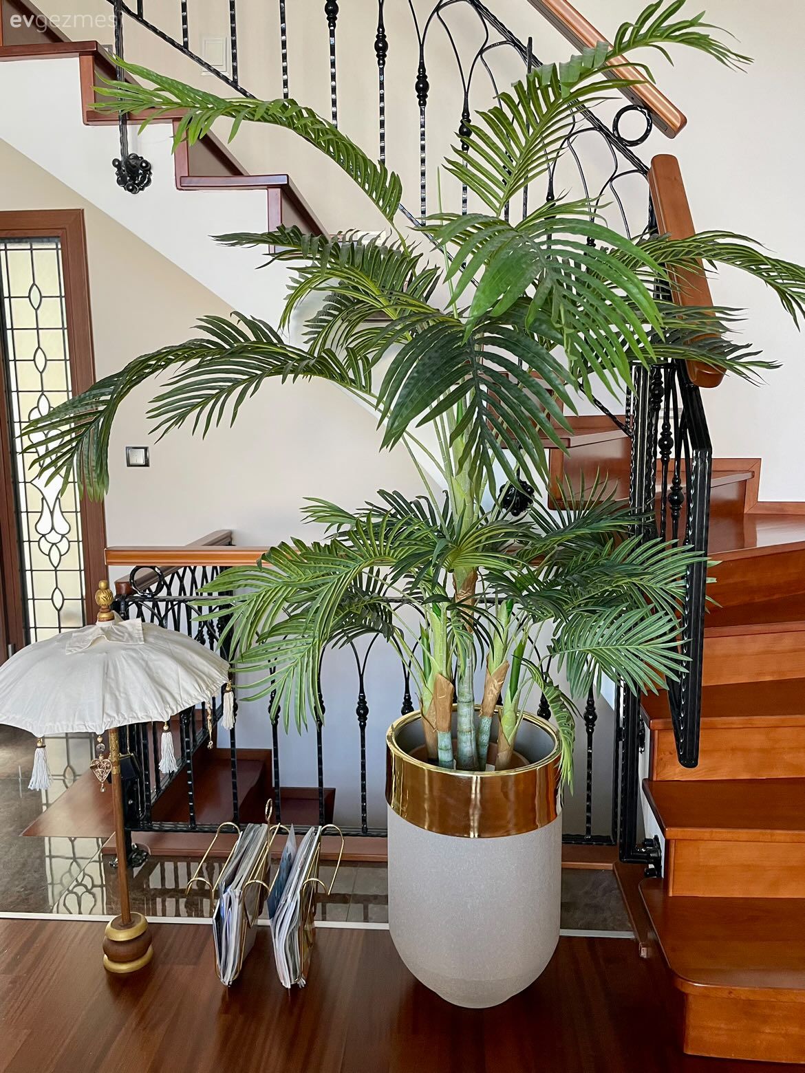 Dubleks evler, Saksı, Parke, Merdiven, Ev bitkisi