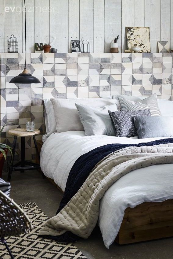 Yatak Baş Ucunuza Güzellik Katmak İçin 20+ Fikir