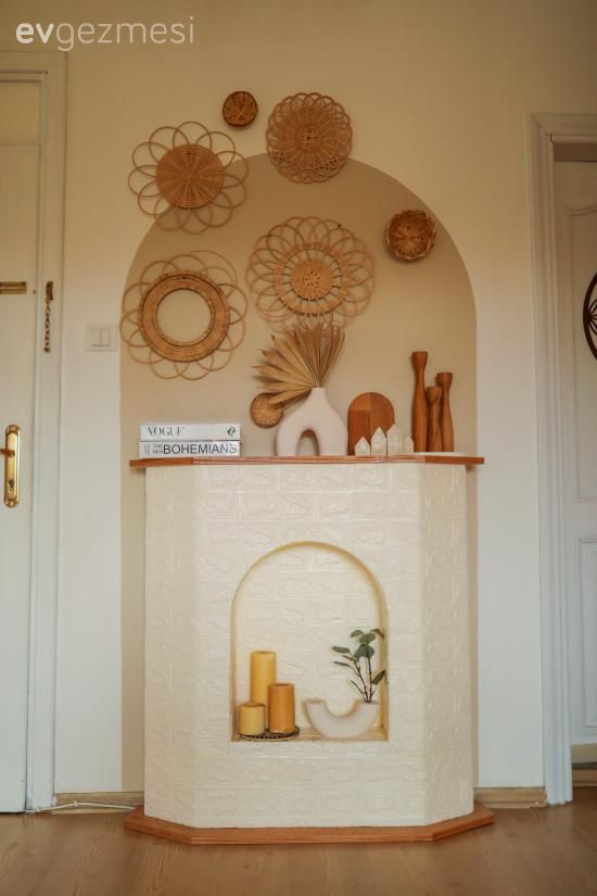 Hasır, Duvar dekorasyonu, Krem, Bej