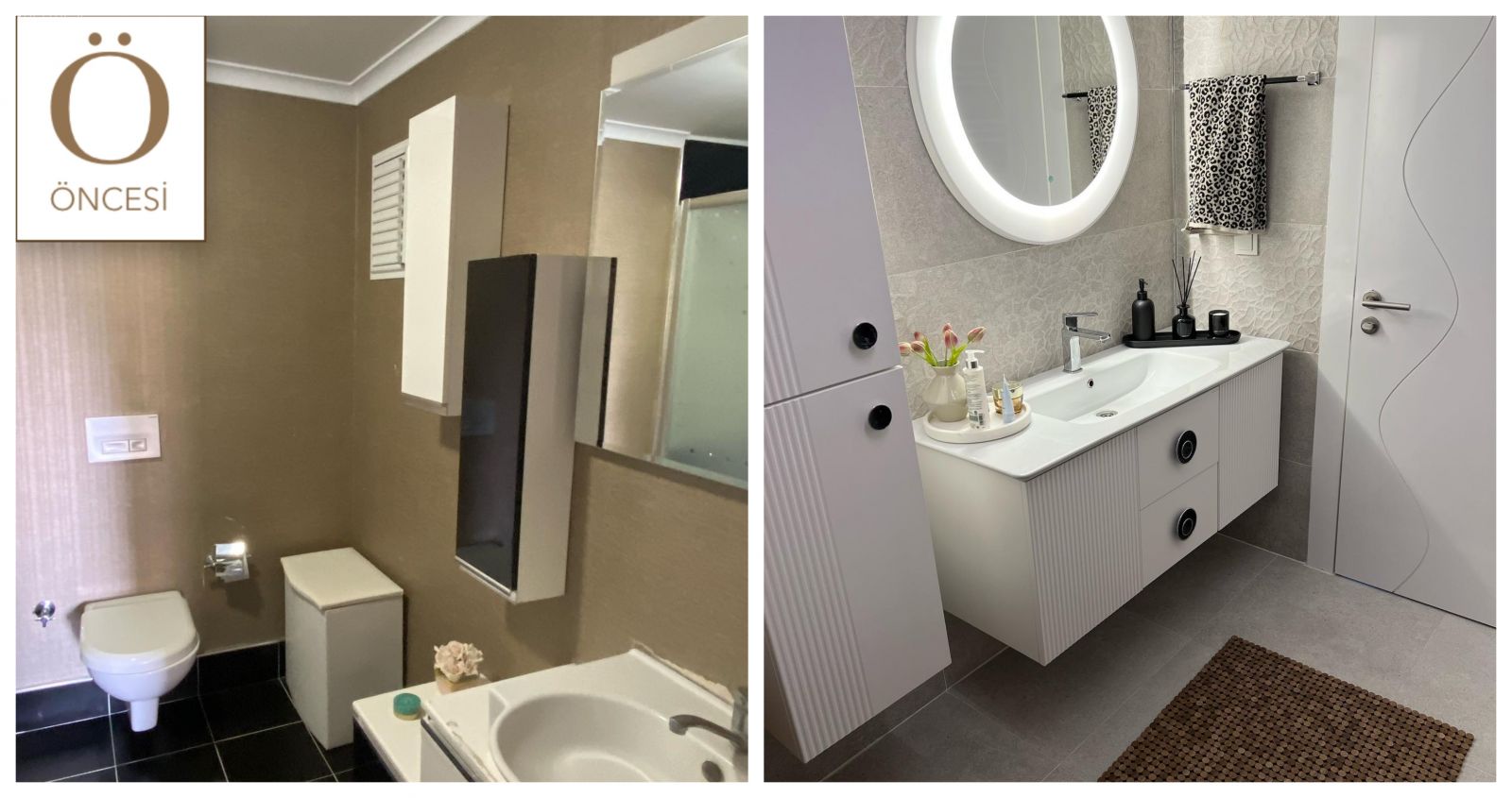 Öncesi&Sonrası: Beyazın Gelişiyle Ferahlayan Bir Banyo!