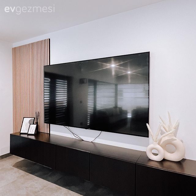 Tv ünitesi, Siyah, Ahşap panel, Tv ünitesi aksesuarları, Ev Aksesuar, Modern