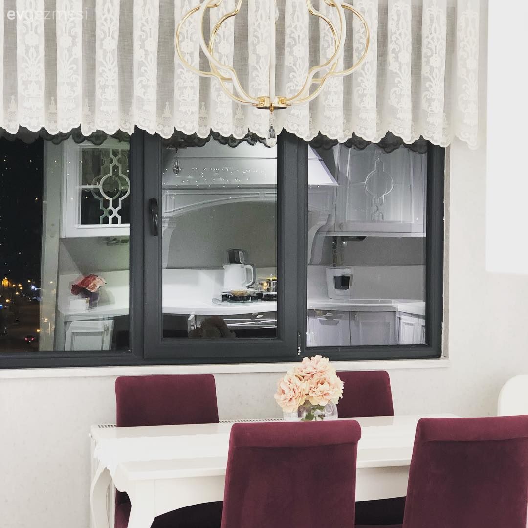 Mutfak, Mutfak perdesi, Mutfak Avize Modelleri, Mutfak masası, Bordo