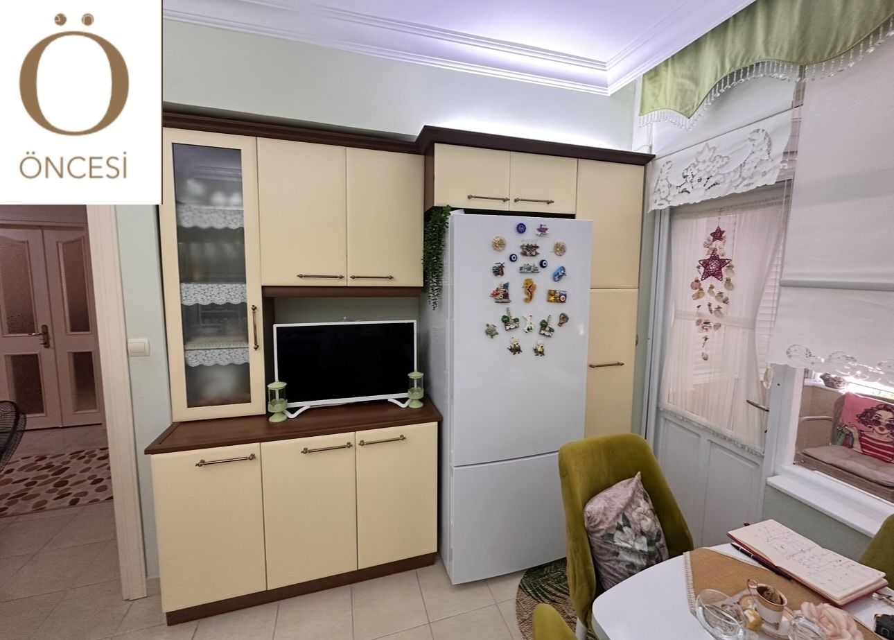 Bu Mutfaktaki Sararmış Dolaplar Uygun Maliyetle Yenilenmiş