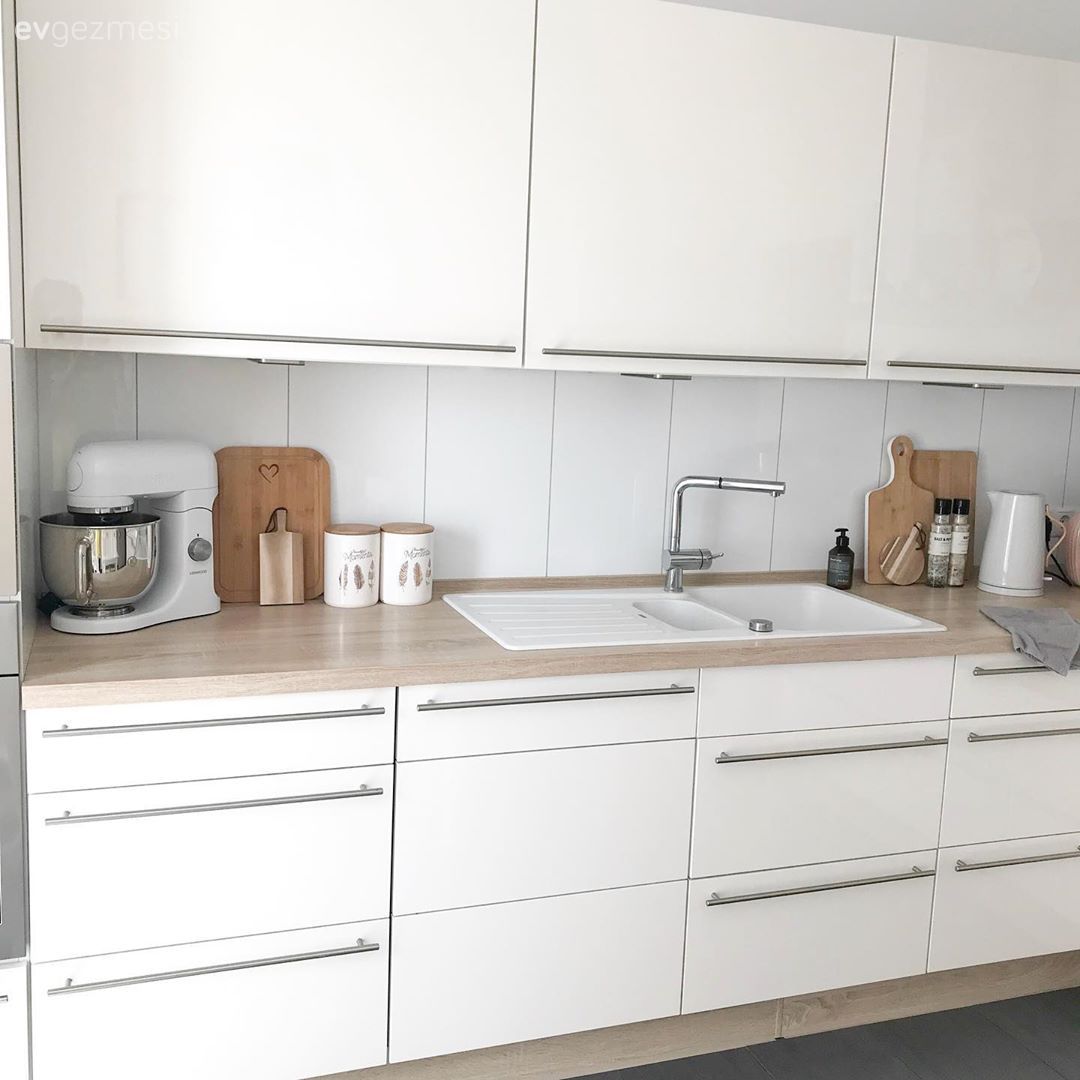 Mutfak, Beyaz mutfak, Modern mutfak, Mutfak tezgahı, Mutfak tezgah arası, Mutfak aksesuarları