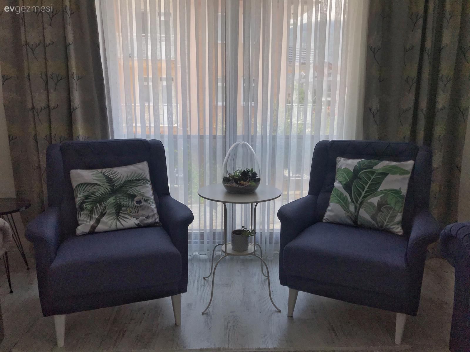 Fon perde, Perde, Berjer, Kırlent, Ev tekstili, Desenler, Yan sehpa, Sehpa