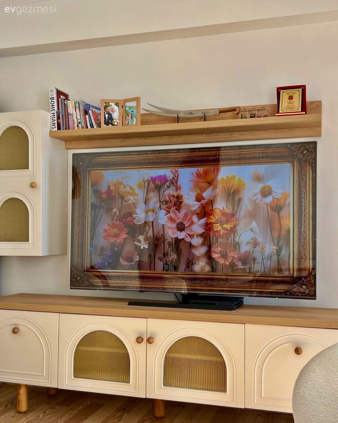 Tv ünitesi, Tv ünitesi aksesuarları, Ev Aksesuar, Krem