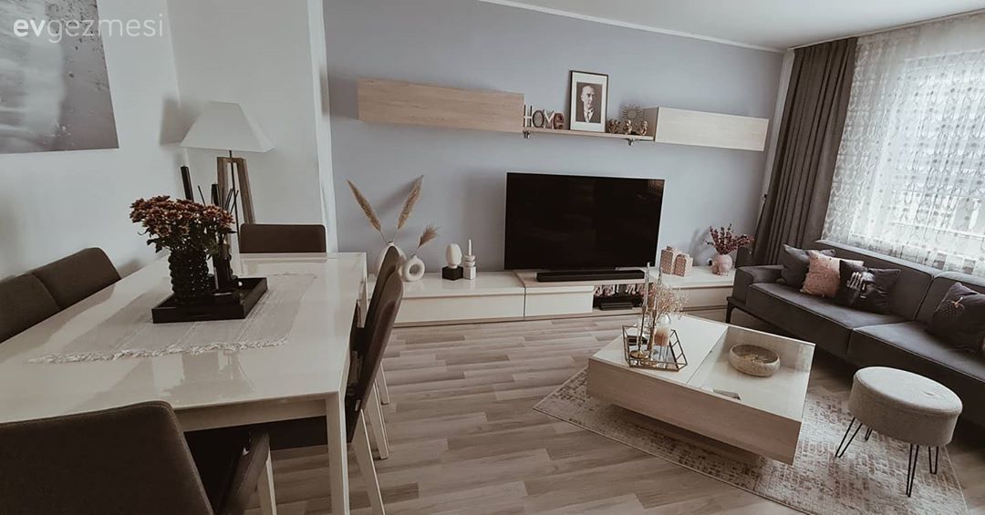 Salon, Modern, Koltuk takımı, Gri, Beyaz, Siyah, Orta sehpa, Sehpa, Tv ünitesi, Tv ünitesi aksesuarları, Ev Aksesuar, Pudra pembe, Puf, Halı, Salon halısı, Lambader, Aydınlatma, Dekoratif Objeler, Yemek masası, Sandalye, Ahşap masa, Vizon, Vazo