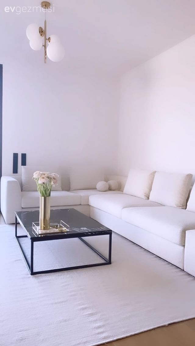 Modern, Beyaz, Bej, Krem, Teddy koltuk, Koltuk takımı, Orta sehpa, Sehpa, Vazo, Ev Aksesuar, Kırlent, Ev tekstili, Halı, Salon halısı, Avize, Aydınlatma