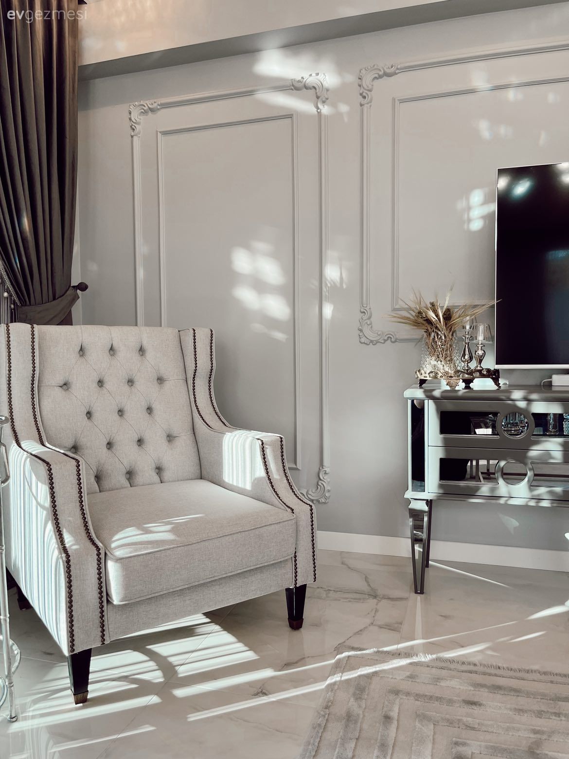 Duvar çıtalama, Gri, Berjer, Kahverengi, Tv ünitesi, Tv ünitesi aksesuarları, Ev Aksesuar, Zemin seramikleri