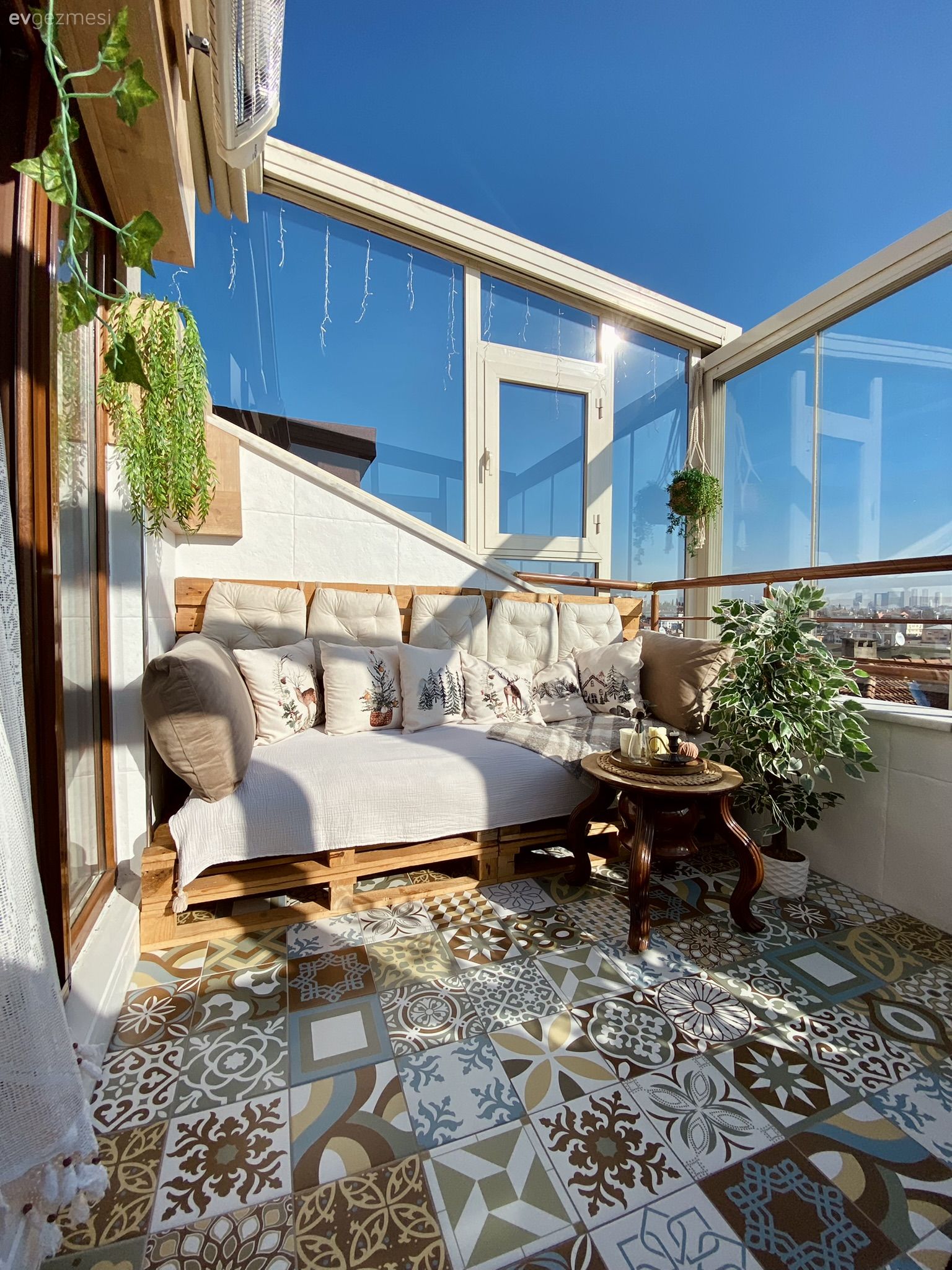 Teras, Beyaz, Ahşap Mobilya, Ev bitkisi