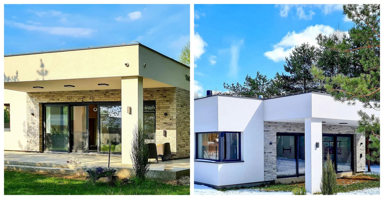 Farklı Metrekarelerde Tek Katlı Villa Projeleri ve Tamamlanmış Halleri