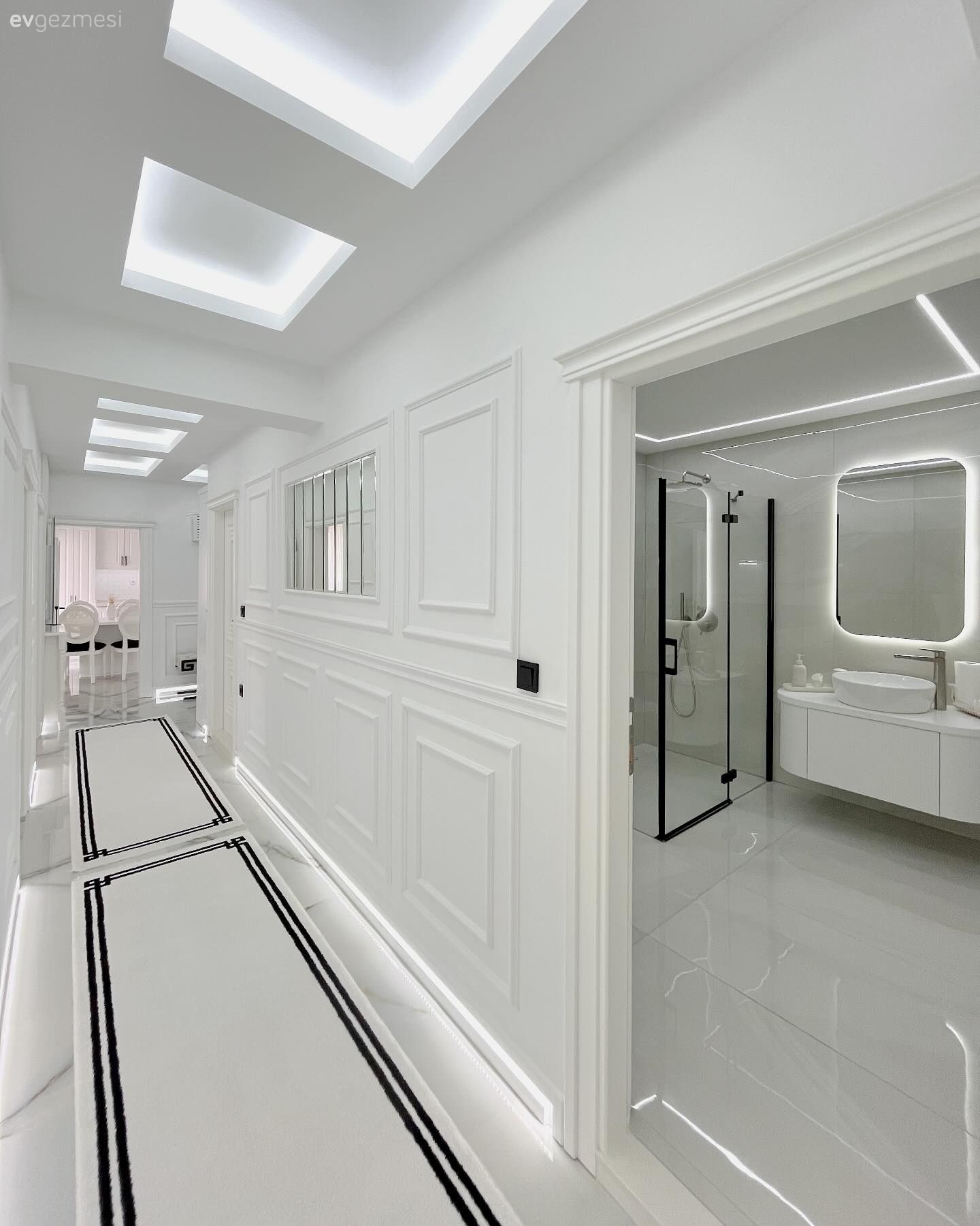 Bu Samsun Evinin Her Odasında Mutlaka Beyaz Yer Almış