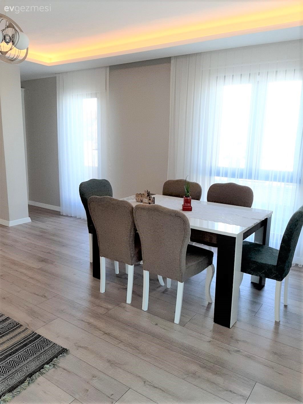 Mutfak, Mutfak masası, Vizon, Beyaz, Yeşil, Mutfak halısı, Parke, Mutfak Avize Modelleri, Led aydınlatma, Aydınlatma