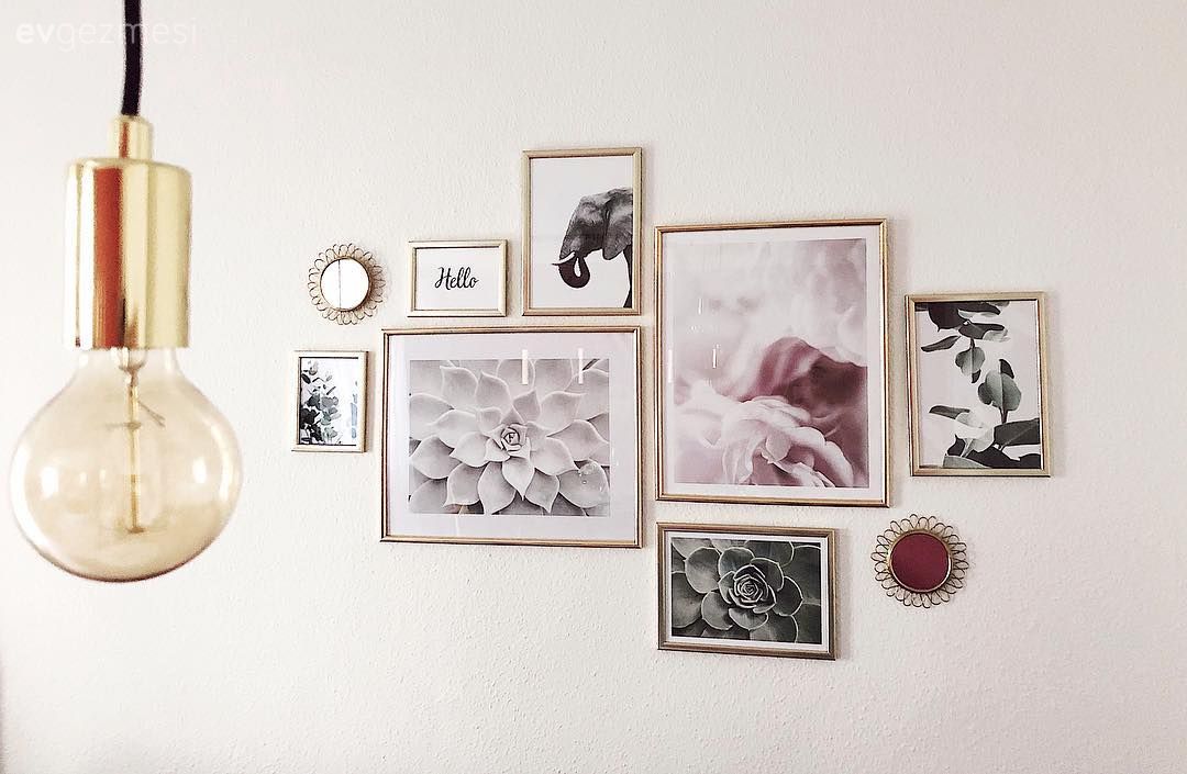 Duvar dekorasyonu, Çerçeve, Sarkıt, Altın