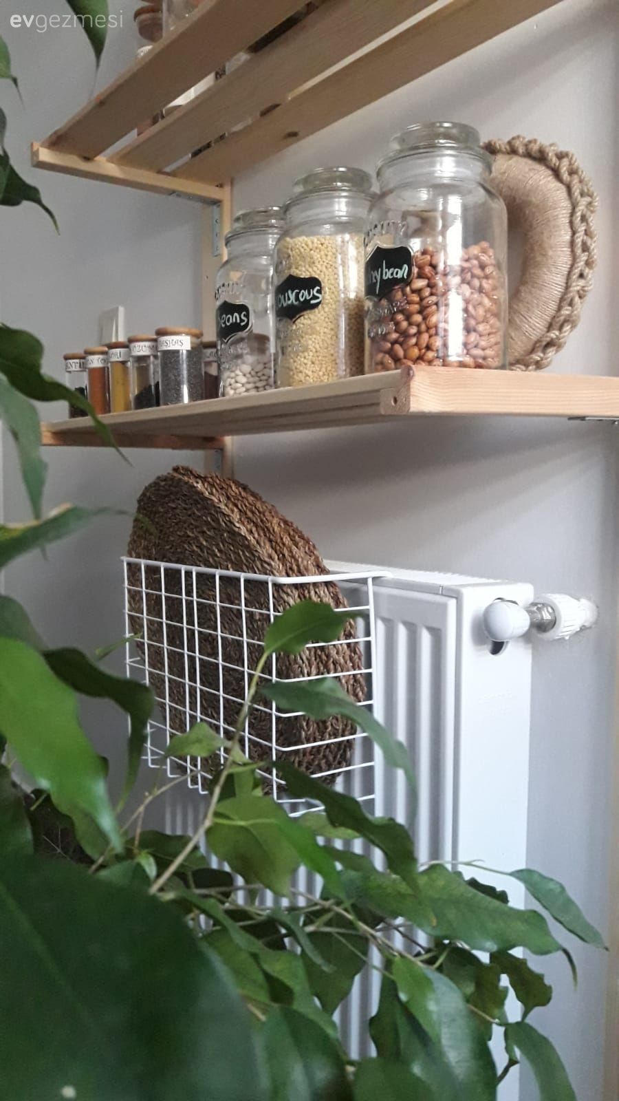 Mutfak rafı, Mutfak, Beyaz, Masif ahşap