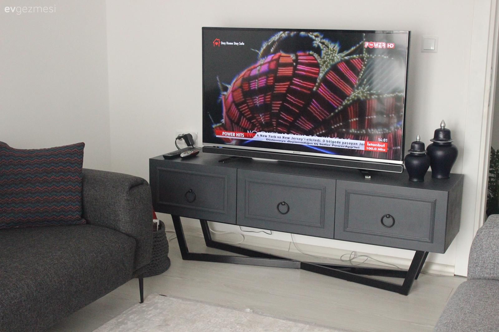 Tv ünitesi, Tv ünitesi aksesuarları, Ev Aksesuar, Antrasit  