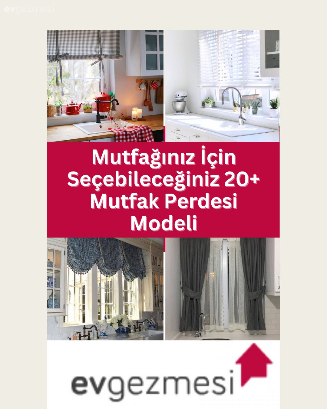 Mutfağınız İçin Seçebileceğiniz 20+ Mutfak Perdesi Modeli