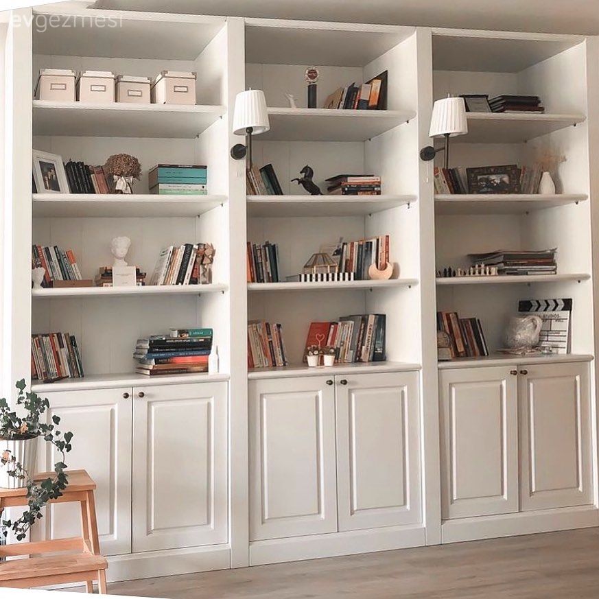 Kitaplık, Beyaz, Aplik, Aydınlatma