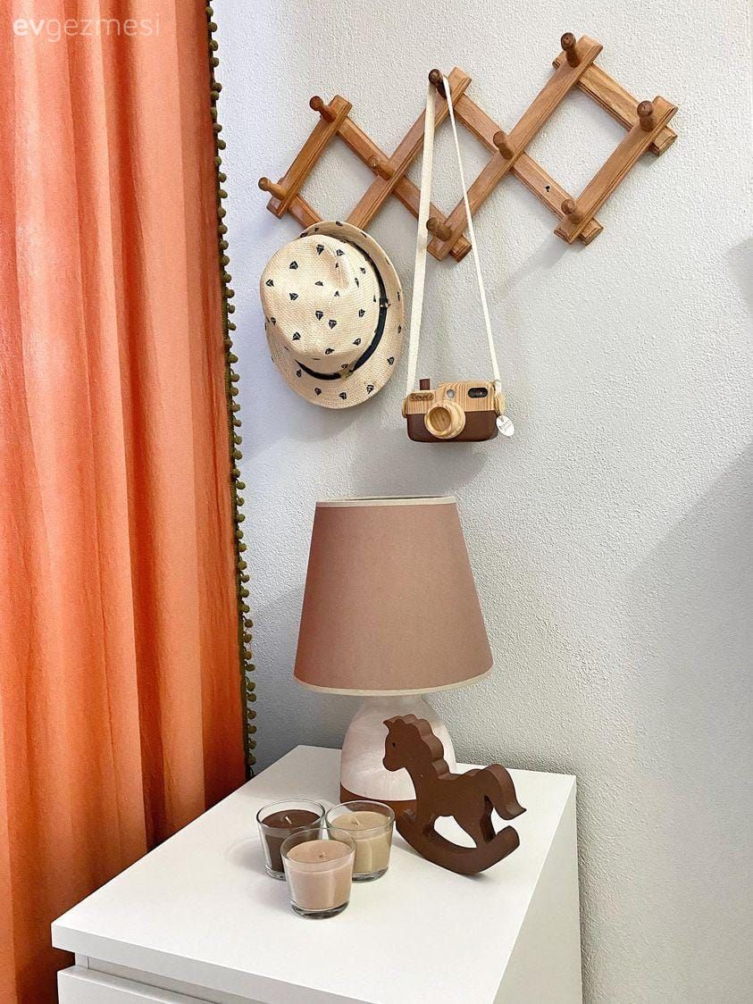 Çocuk odası duvar dekorasyonu, Abajur, Aydınlatma, Turuncu, Fon perde, Perde