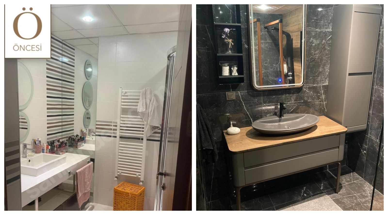 Öncesi&Sonrası: Modern Çehreye Bürünen İki Banyo!