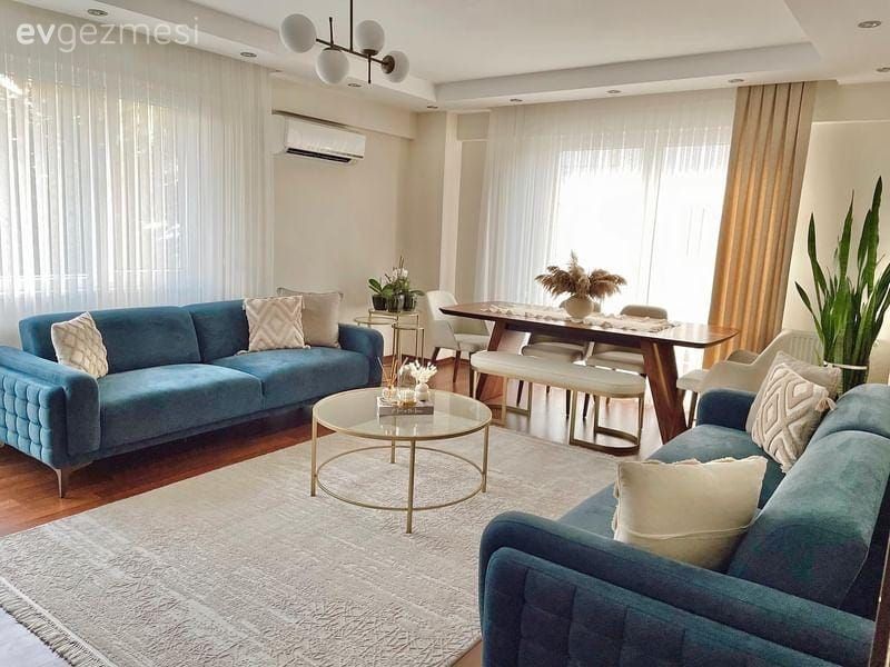 Maviyi Rehber Edinen Bu Evde Enerji Seviyesi Hep Yüksek!