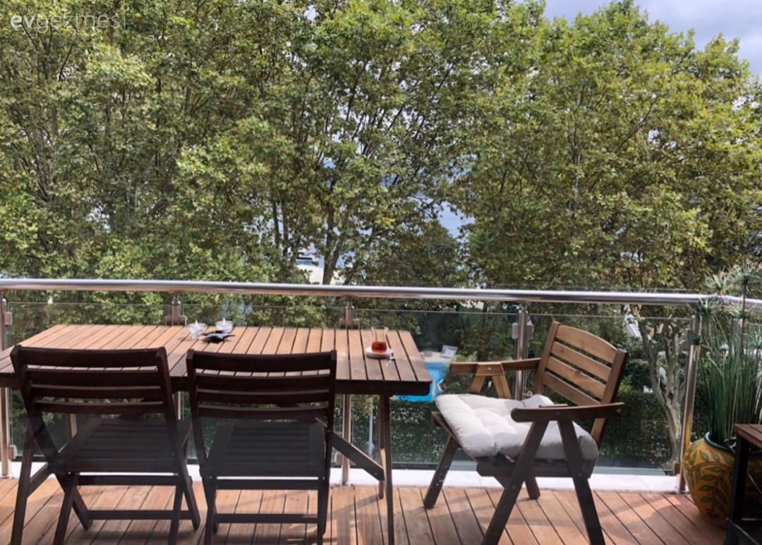 Balkon, Ahşap Mobilya, Balkon masası, Sandalye